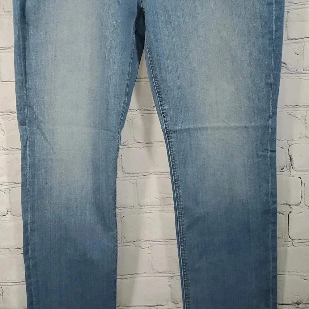 7 For All Mankind Jen 7 Slim Straight Leg Sculpting Jeans Medium Wash Size 16 - Picture 10 of 13